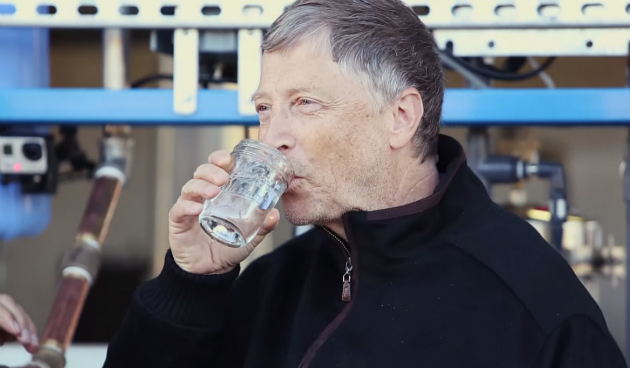 Watch Bill Gates drink water made from human waste